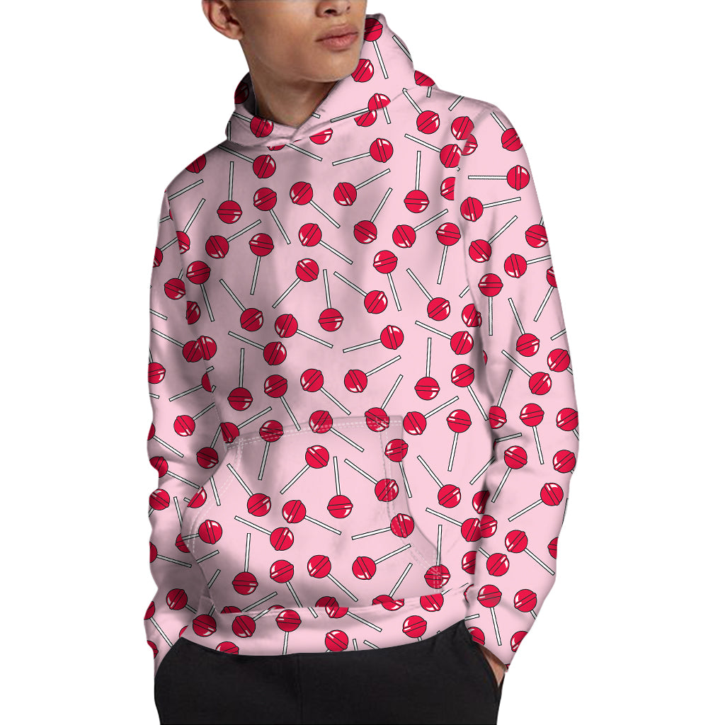 Cartoon Lollipop Pattern Print Pullover Hoodie