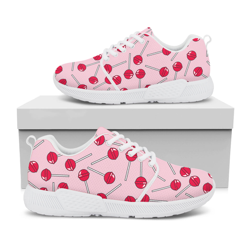 Cartoon Lollipop Pattern Print White Athletic Shoes