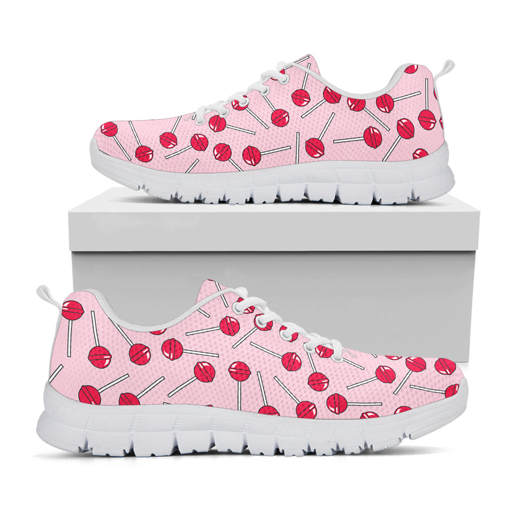 Cartoon Lollipop Pattern Print White Sneakers