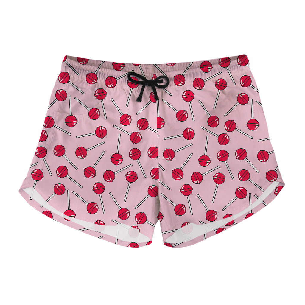 Cartoon Lollipop Pattern Print Women's Shorts