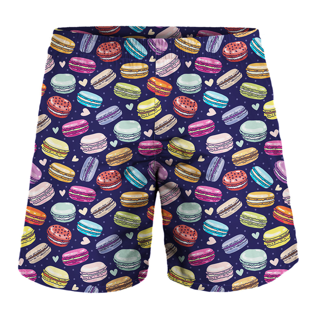 Cartoon Macaron Pattern Print Men's Shorts