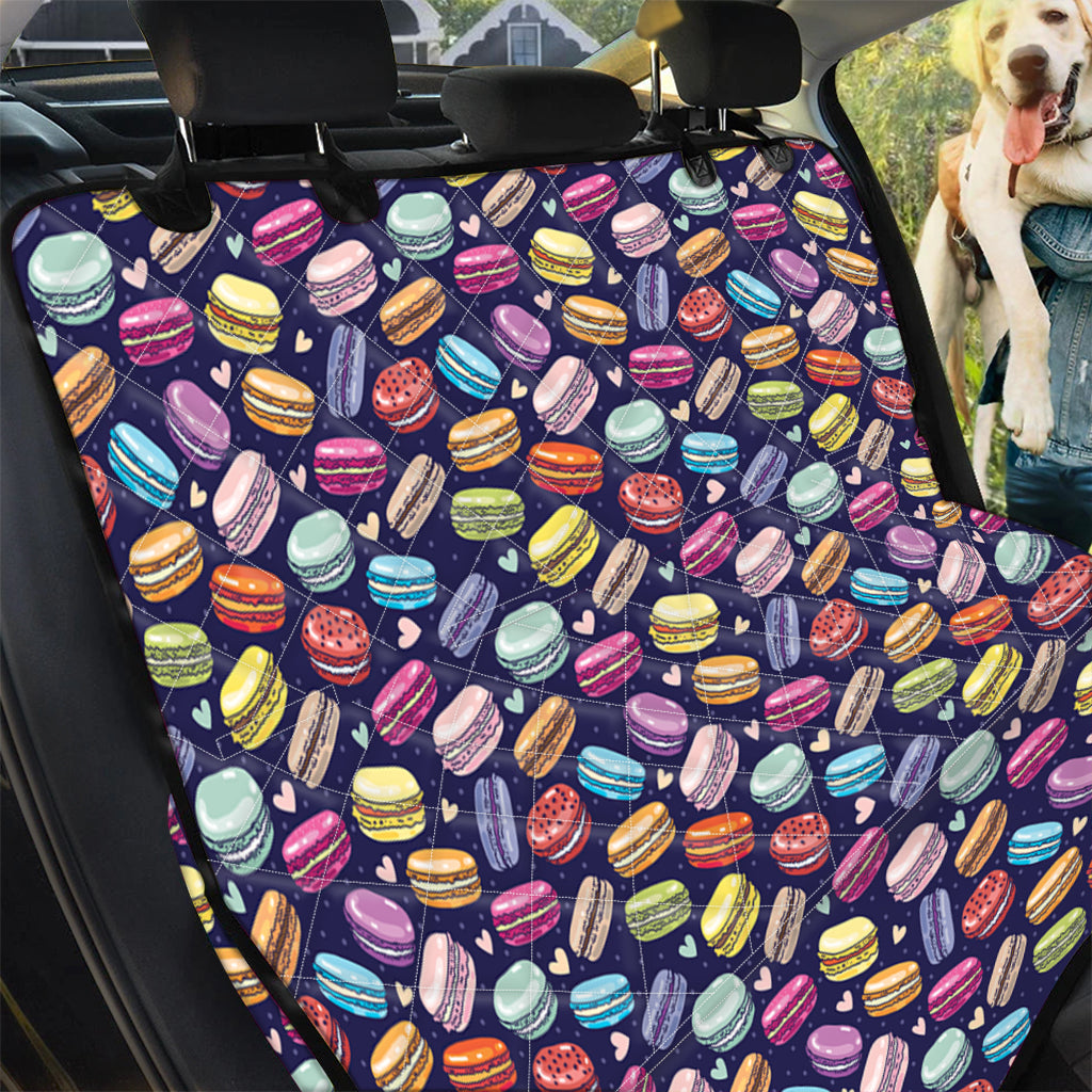 Cartoon Macaron Pattern Print Pet Car Back Seat Cover