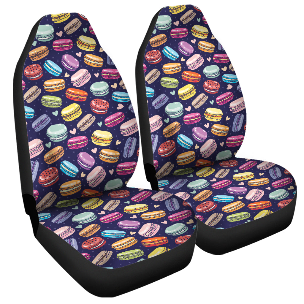 Cartoon Macaron Pattern Print Universal Fit Car Seat Covers