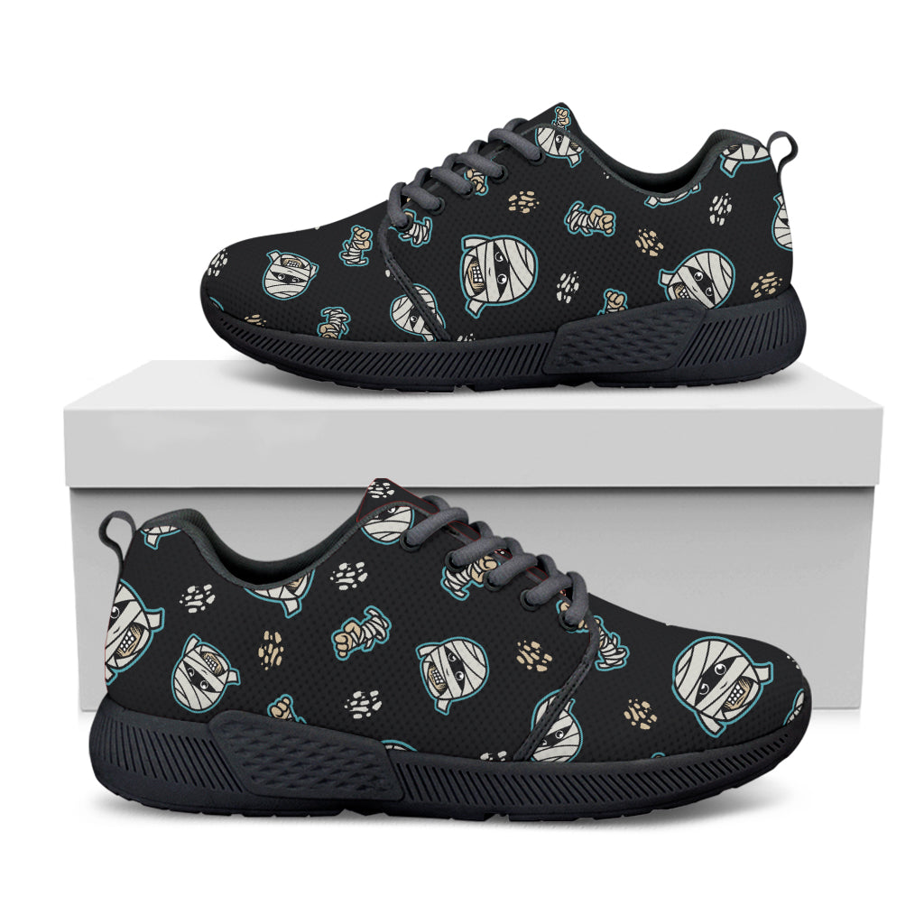 Cartoon Mummy Pattern Print Black Athletic Shoes