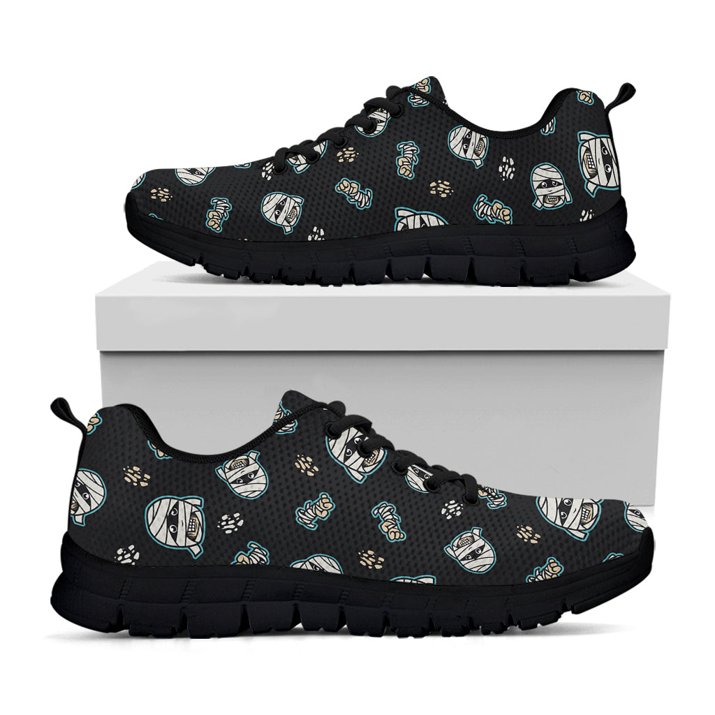 Cartoon Mummy Pattern Print Black Sneakers