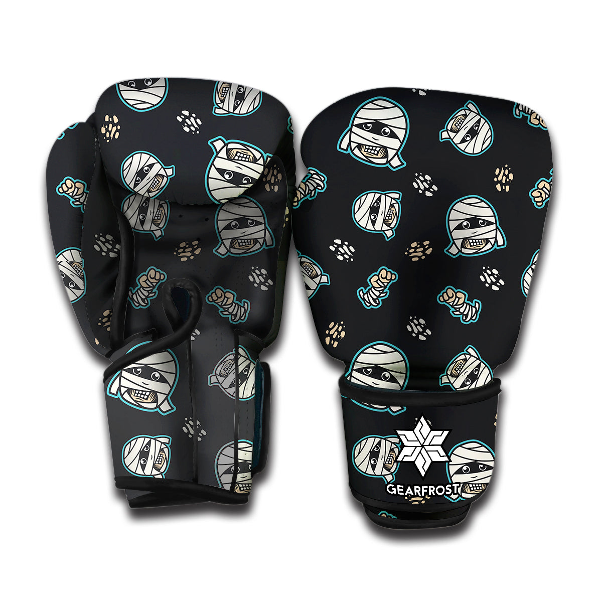 Cartoon Mummy Pattern Print Boxing Gloves