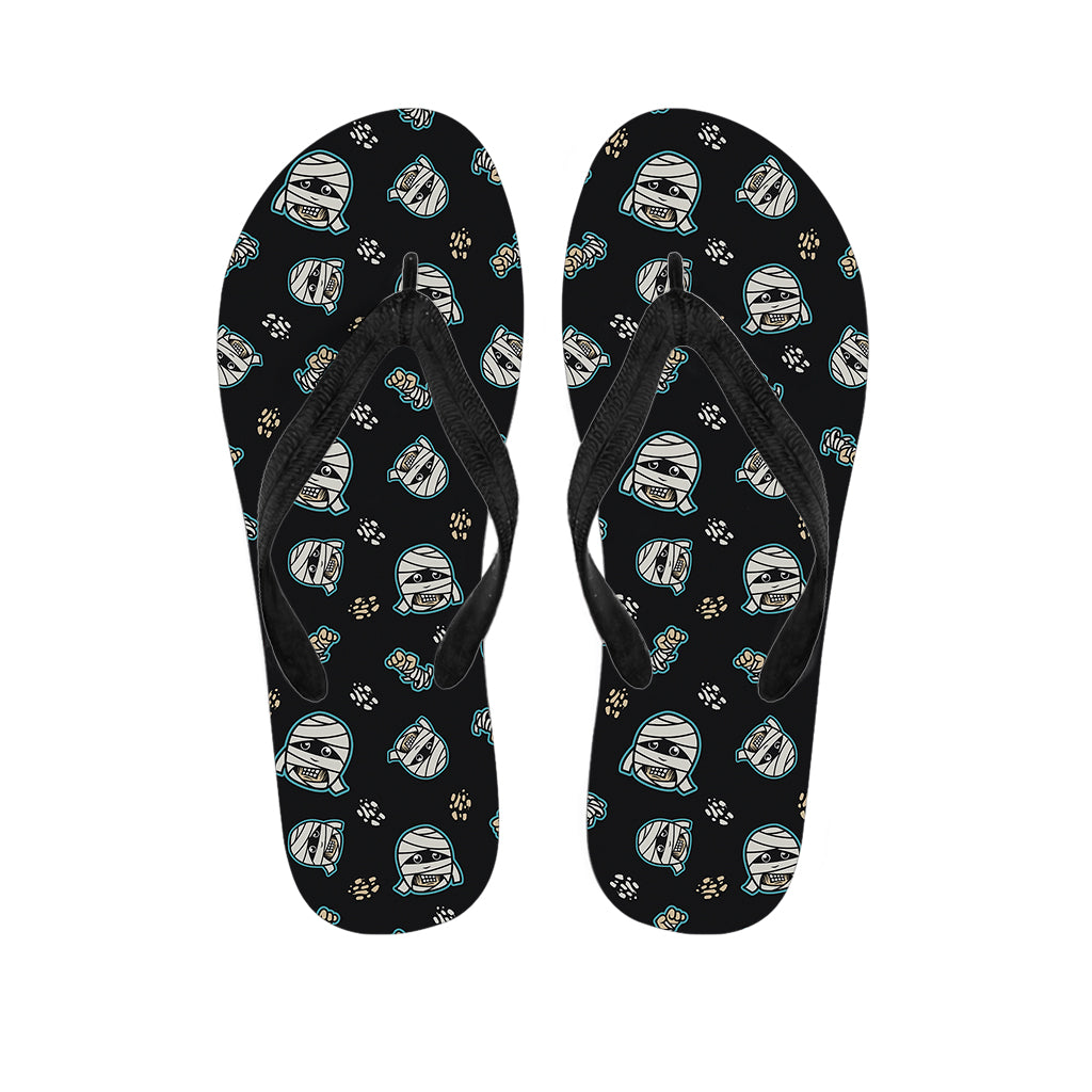 Cartoon Mummy Pattern Print Flip Flops