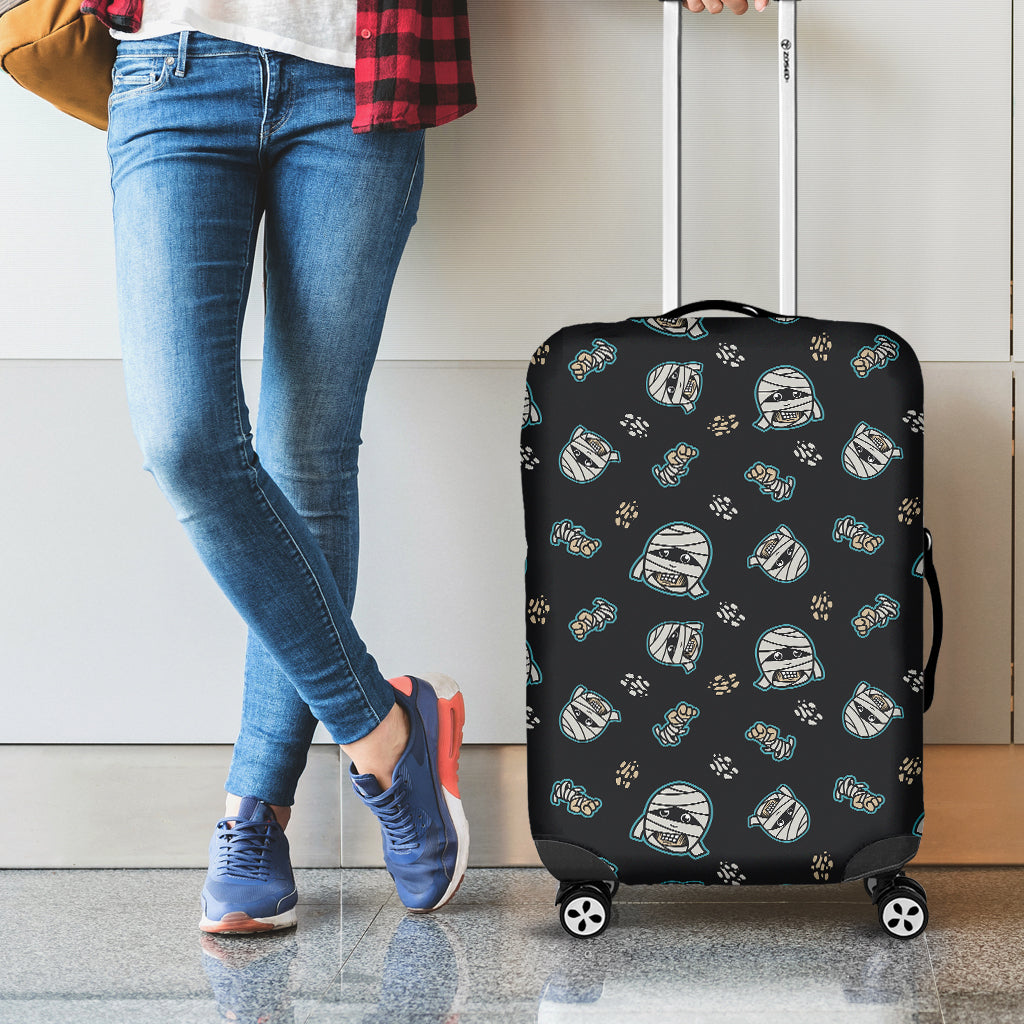 Cartoon Mummy Pattern Print Luggage Cover