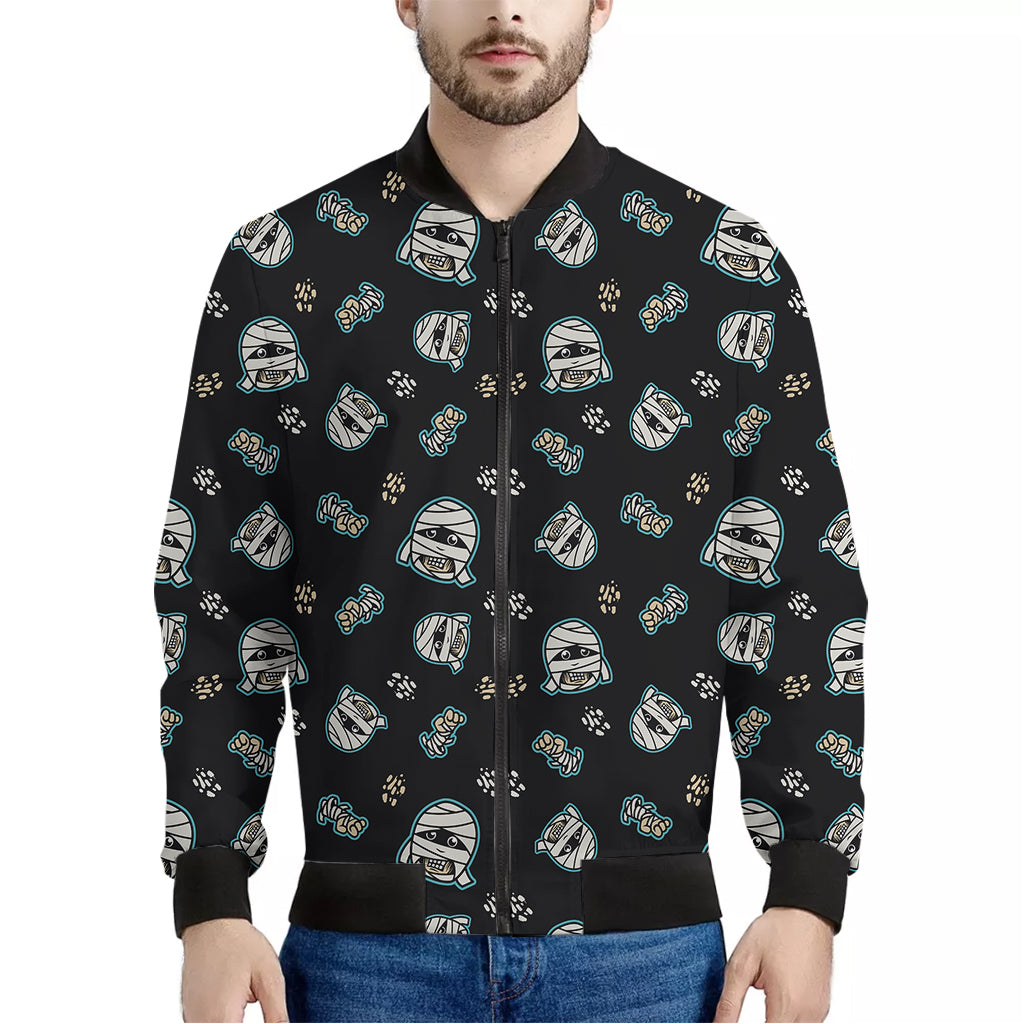 Cartoon Mummy Pattern Print Men's Bomber Jacket