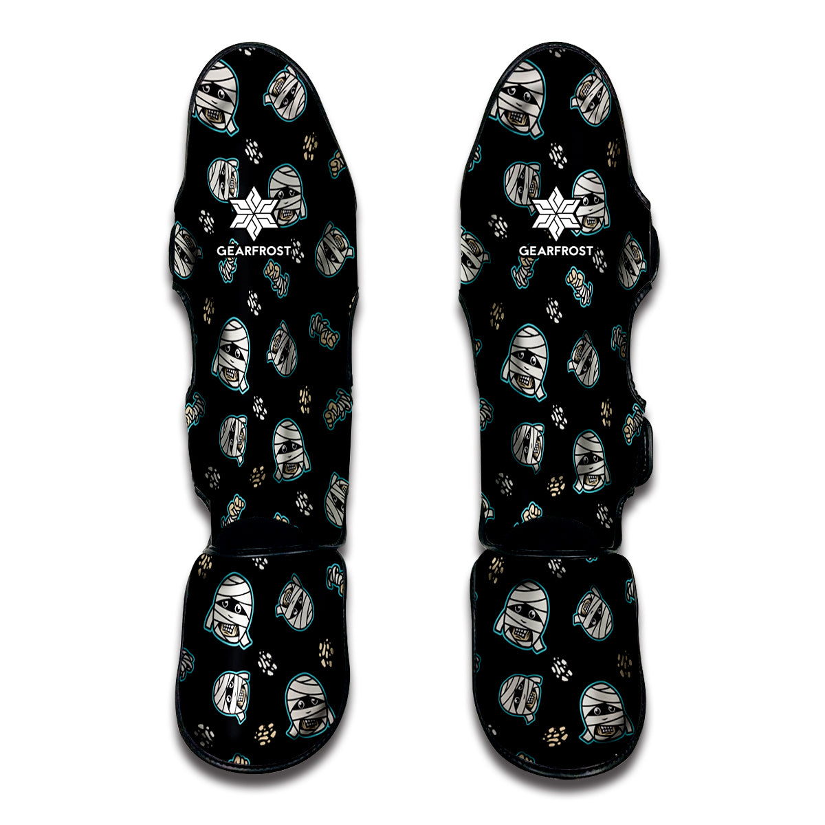 Cartoon Mummy Pattern Print Muay Thai Shin Guards