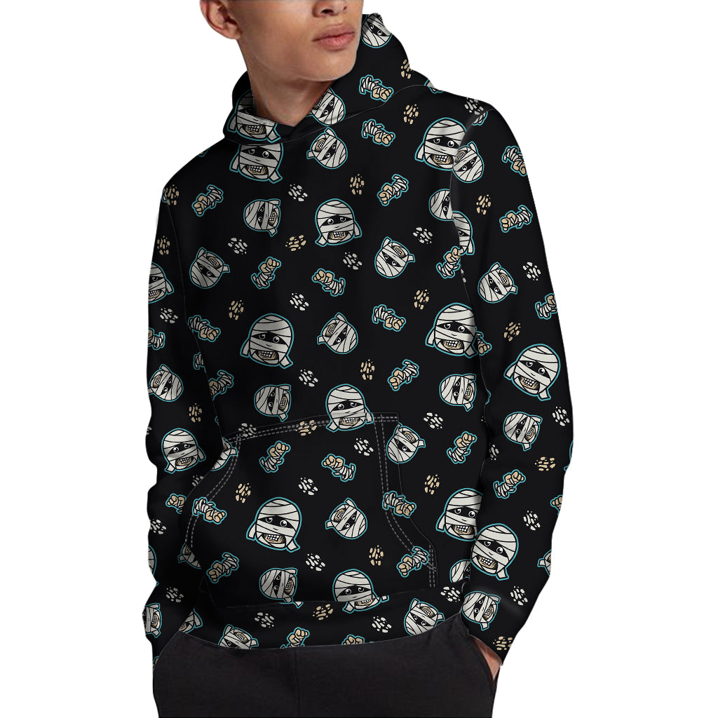 Cartoon Mummy Pattern Print Pullover Hoodie