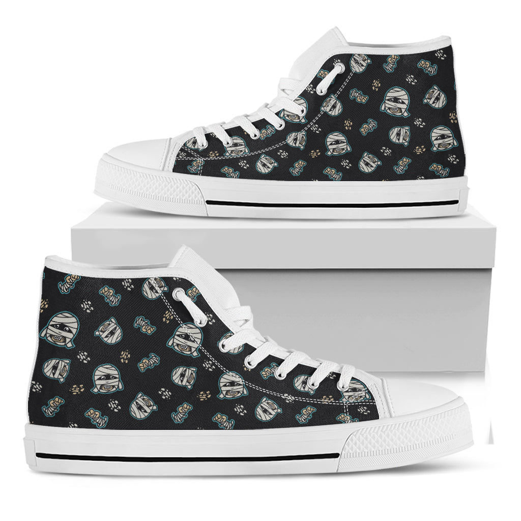 Cartoon Mummy Pattern Print White High Top Shoes