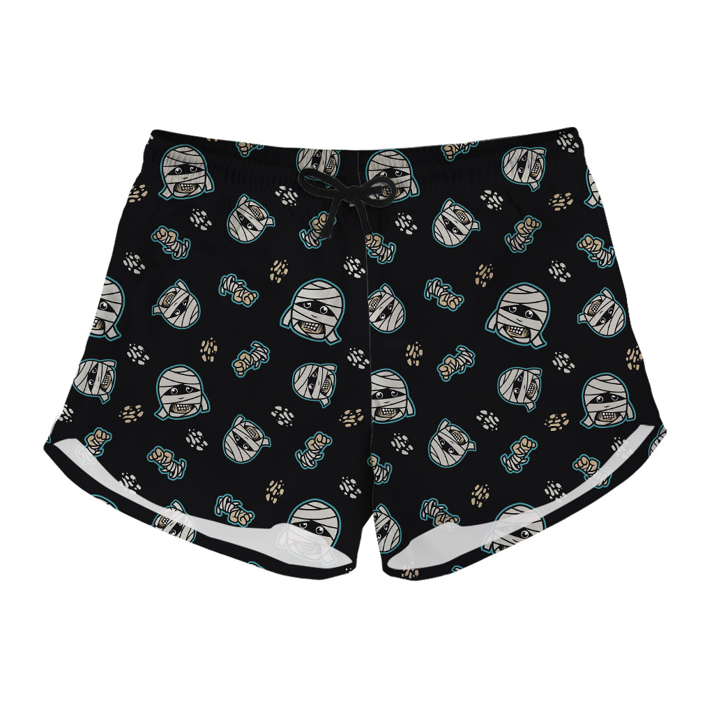 Cartoon Mummy Pattern Print Women's Shorts