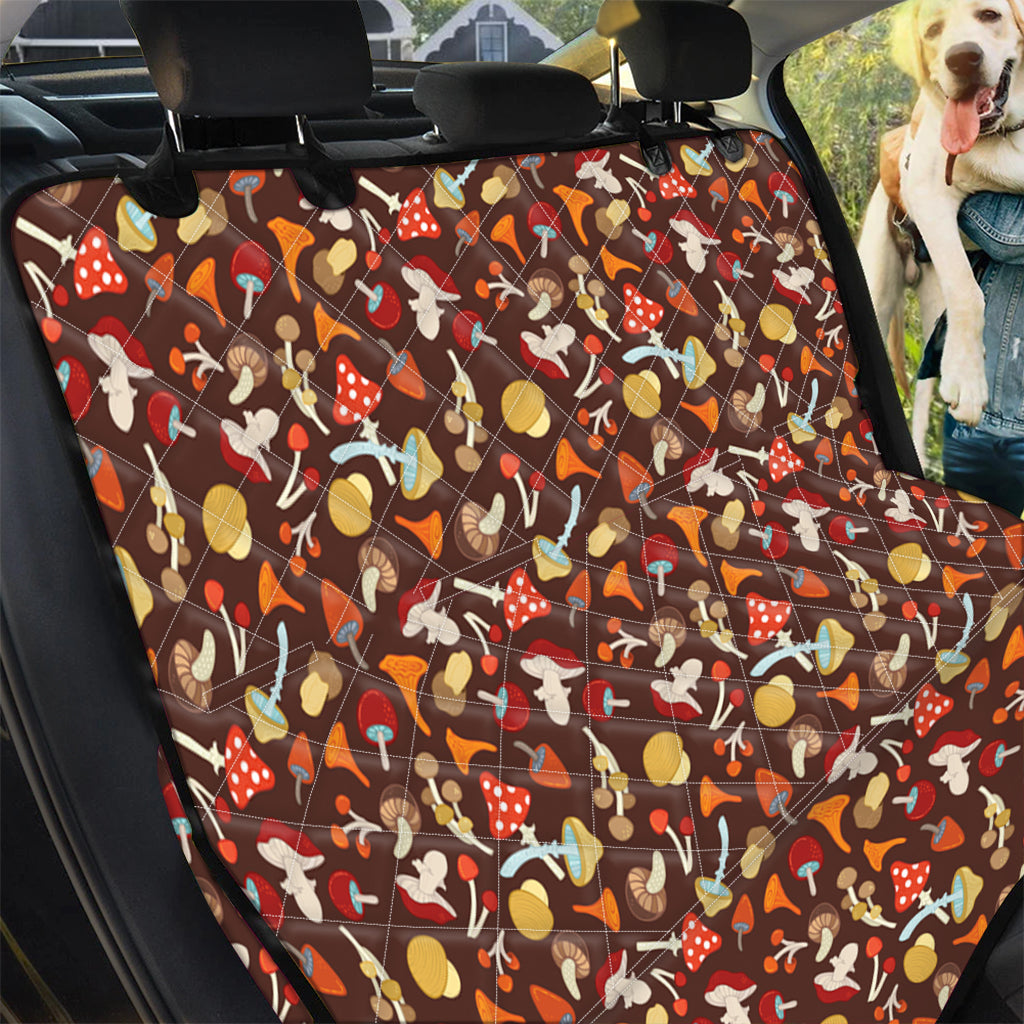 Cartoon Mushroom Pattern Print Pet Car Back Seat Cover