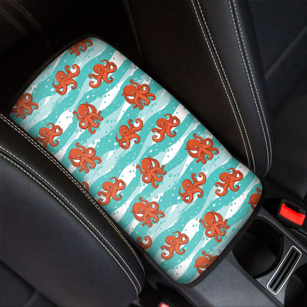 Cartoon Octopus Pattern Print Car Center Console Cover