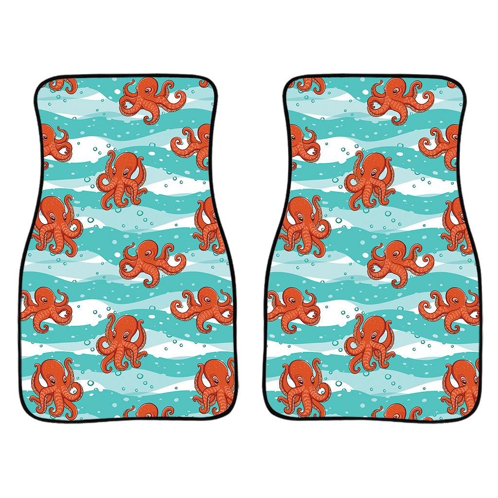 Cartoon Octopus Pattern Print Front Car Floor Mats