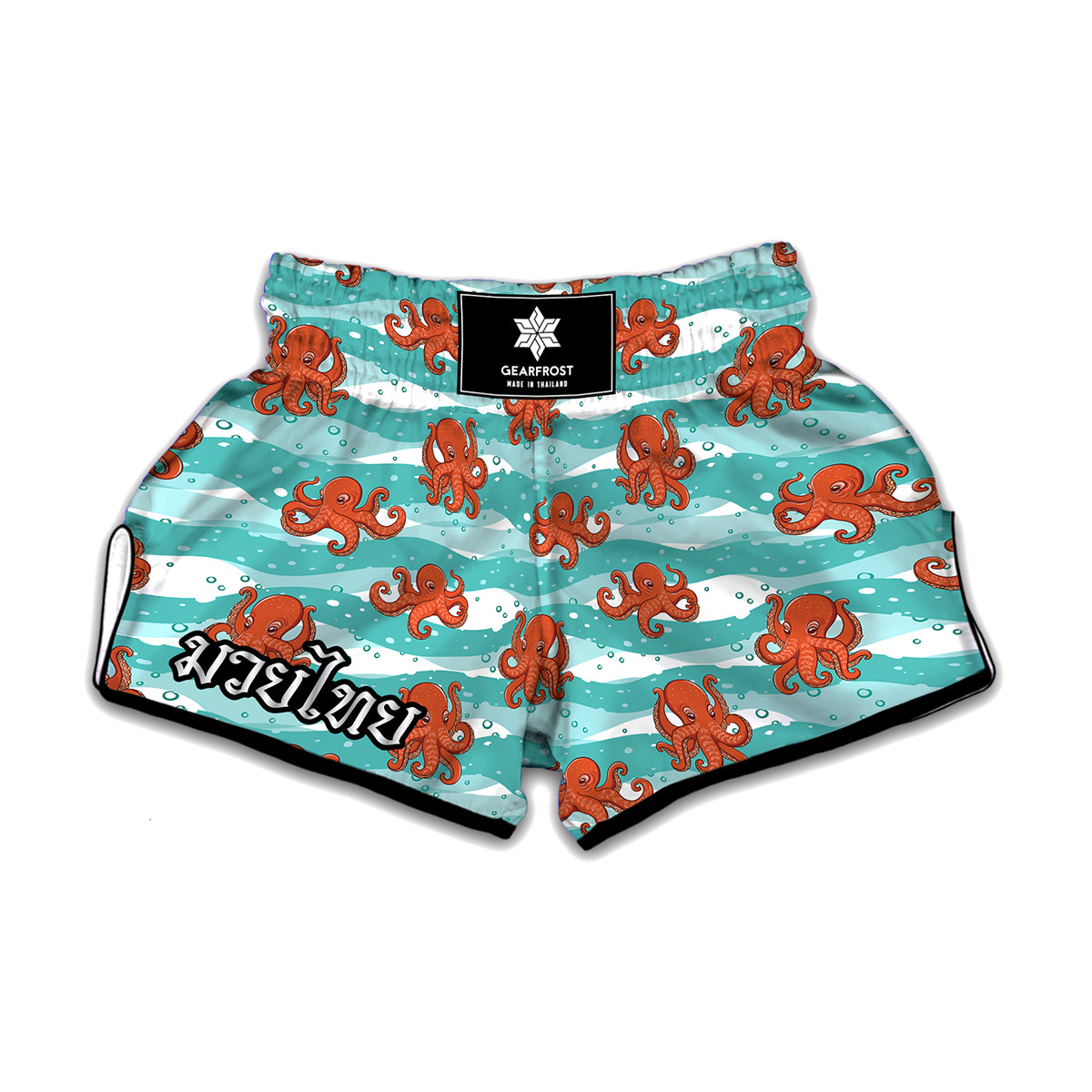 Cartoon Octopus Pattern Print Muay Thai Boxing Shorts