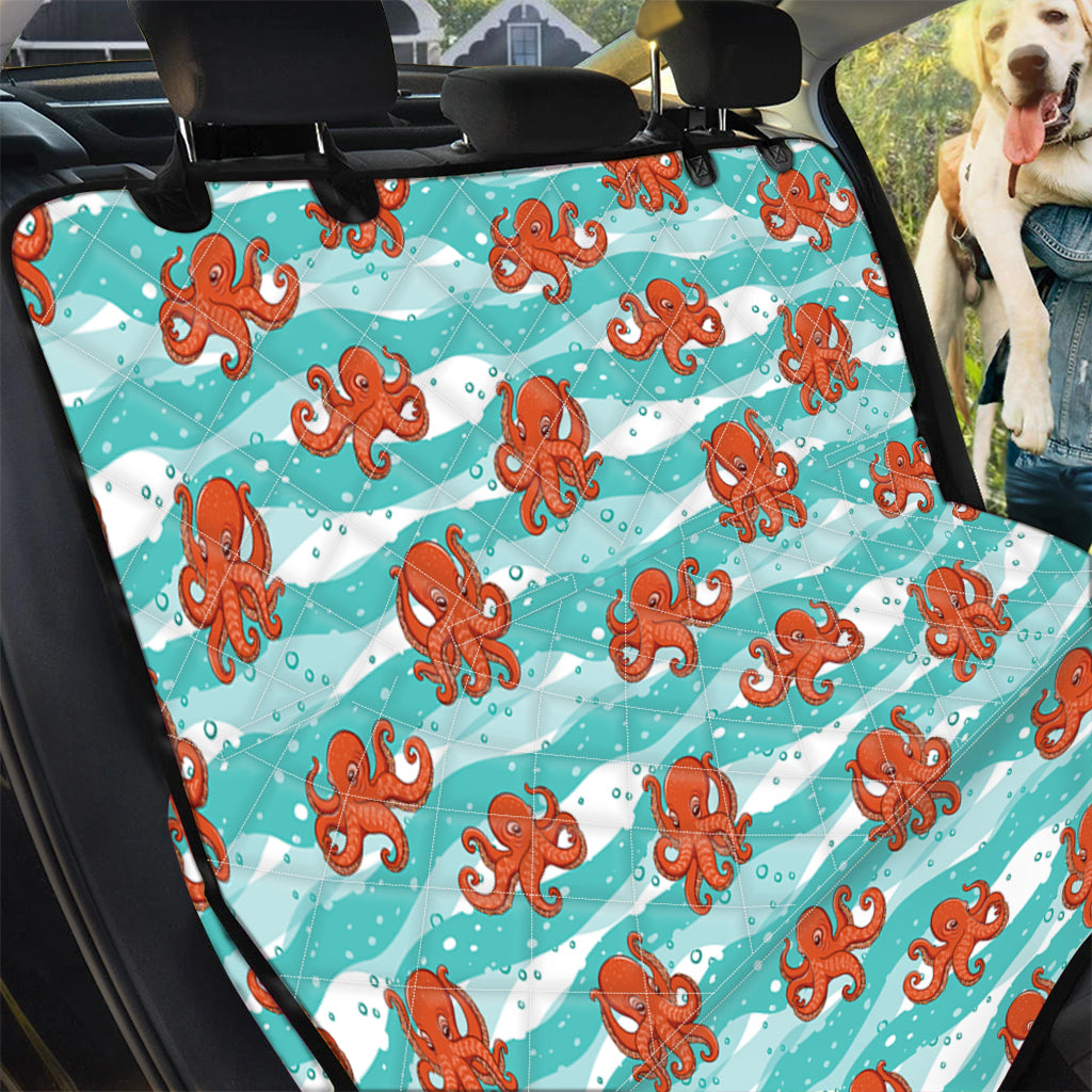 Cartoon Octopus Pattern Print Pet Car Back Seat Cover