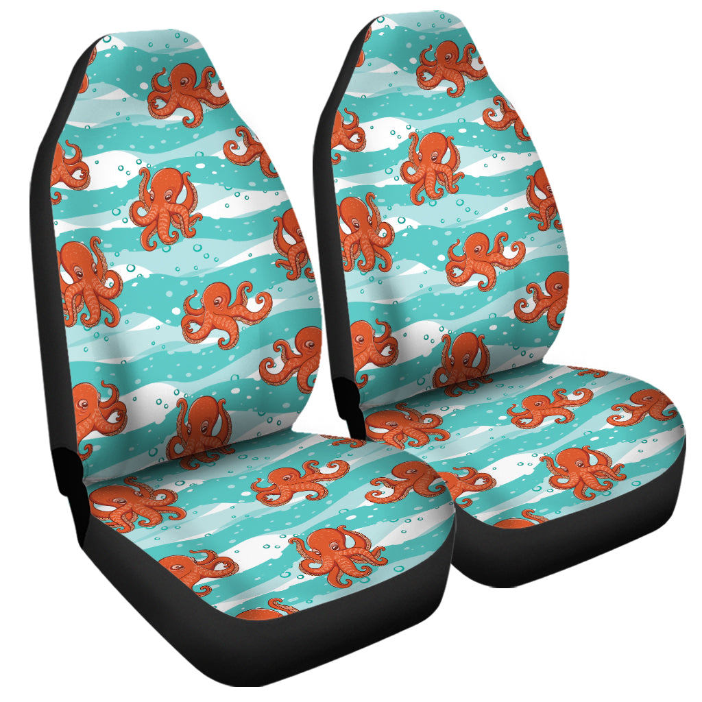 Cartoon Octopus Pattern Print Universal Fit Car Seat Covers