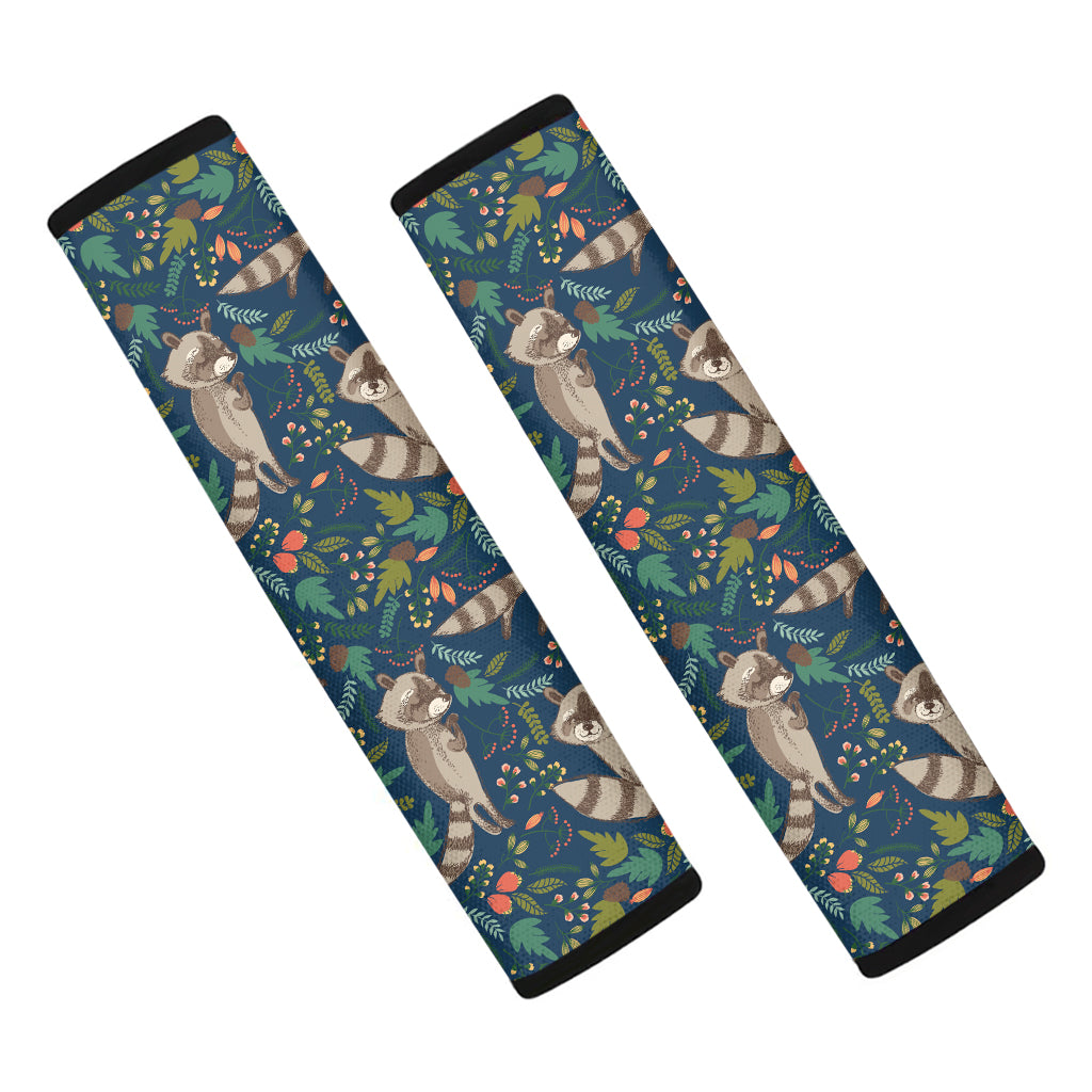 Cartoon Raccoon Pattern Print Car Seat Belt Covers