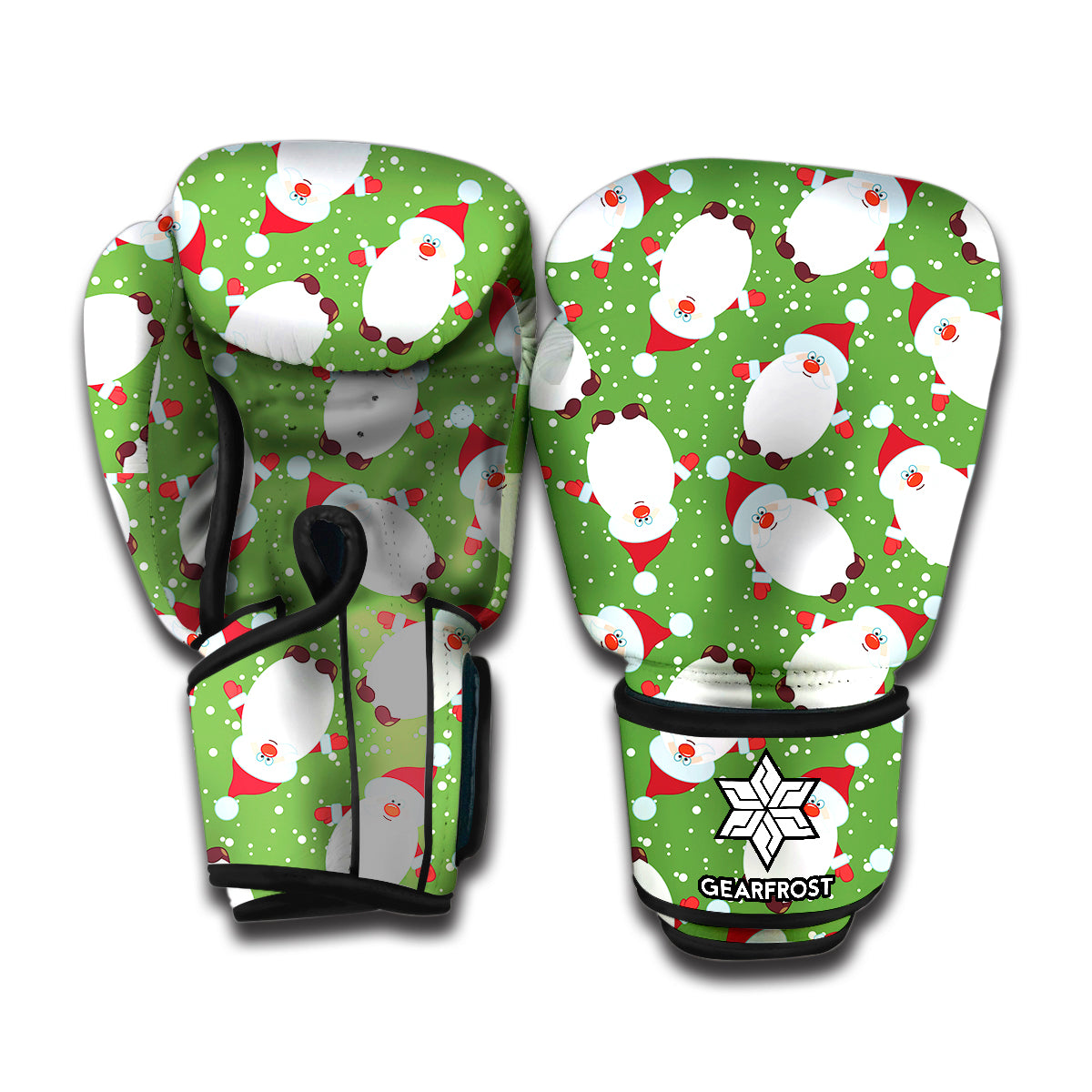 Cartoon Santa Claus Pattern Print Boxing Gloves