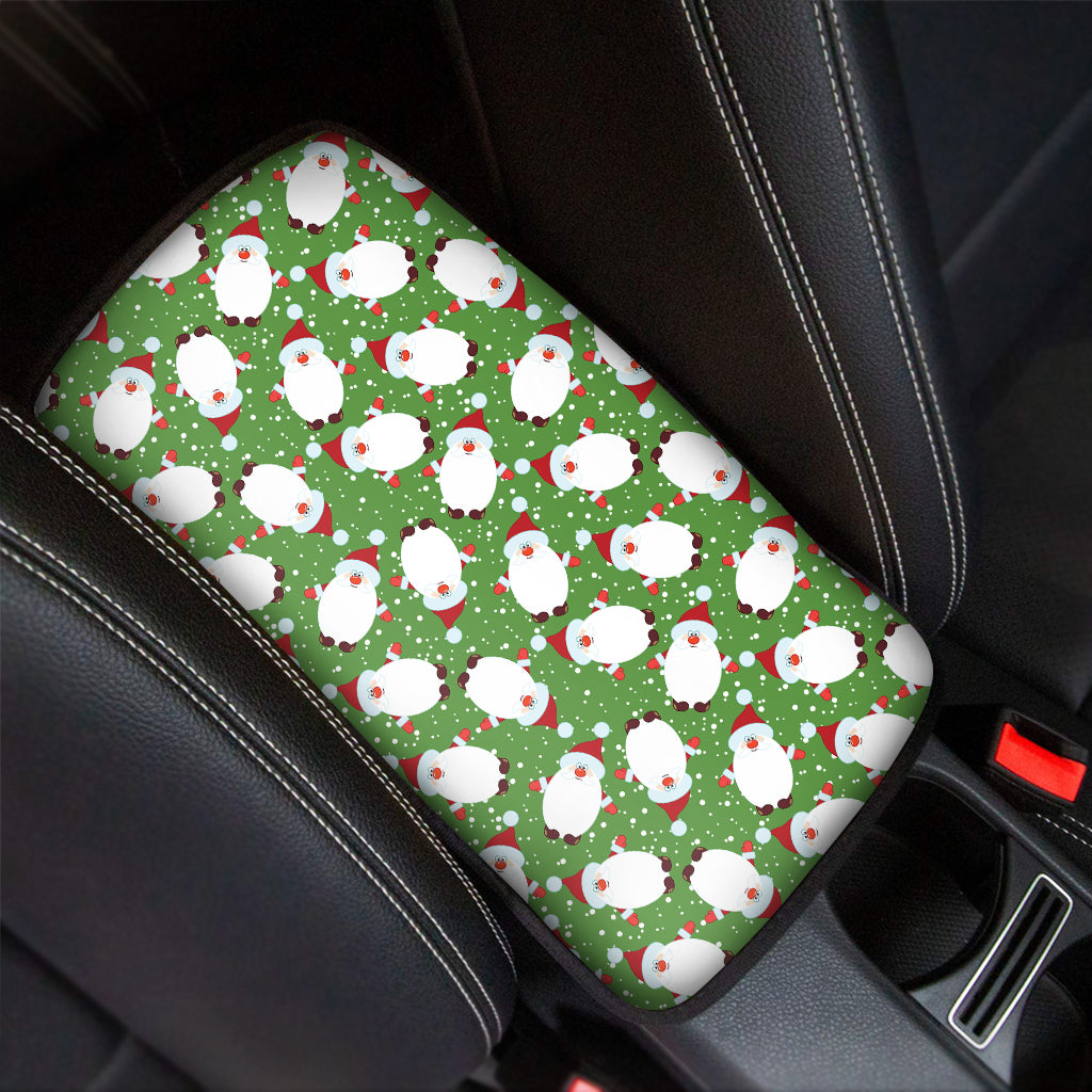 Cartoon Santa Claus Pattern Print Car Center Console Cover