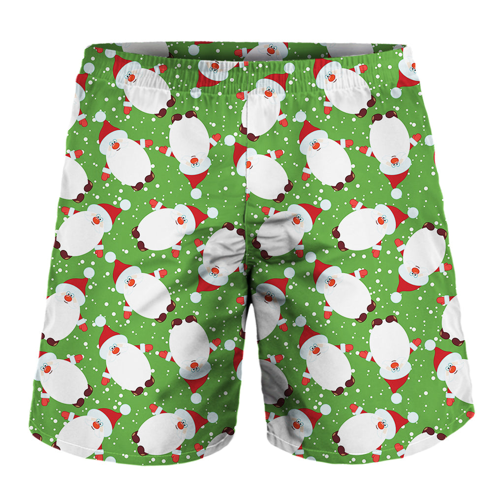 Cartoon Santa Claus Pattern Print Men's Shorts