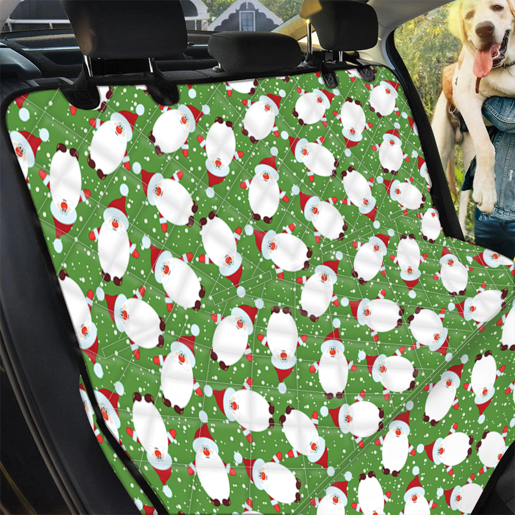 Cartoon Santa Claus Pattern Print Pet Car Back Seat Cover