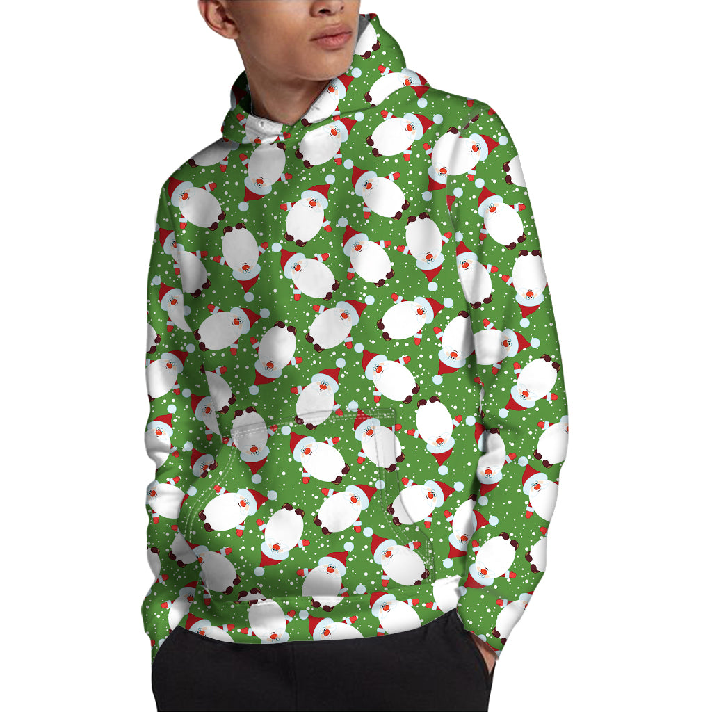 Cartoon Santa Claus Pattern Print Pullover Hoodie