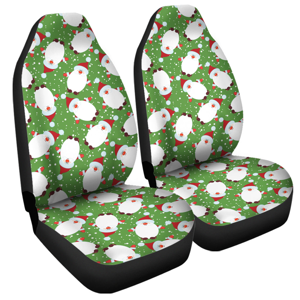 Cartoon Santa Claus Pattern Print Universal Fit Car Seat Covers