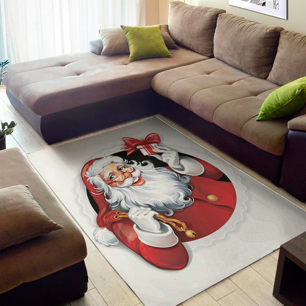 Cartoon Santa Claus Print Area Rug