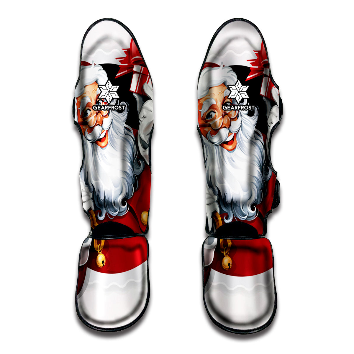 Cartoon Santa Claus Print Muay Thai Shin Guards