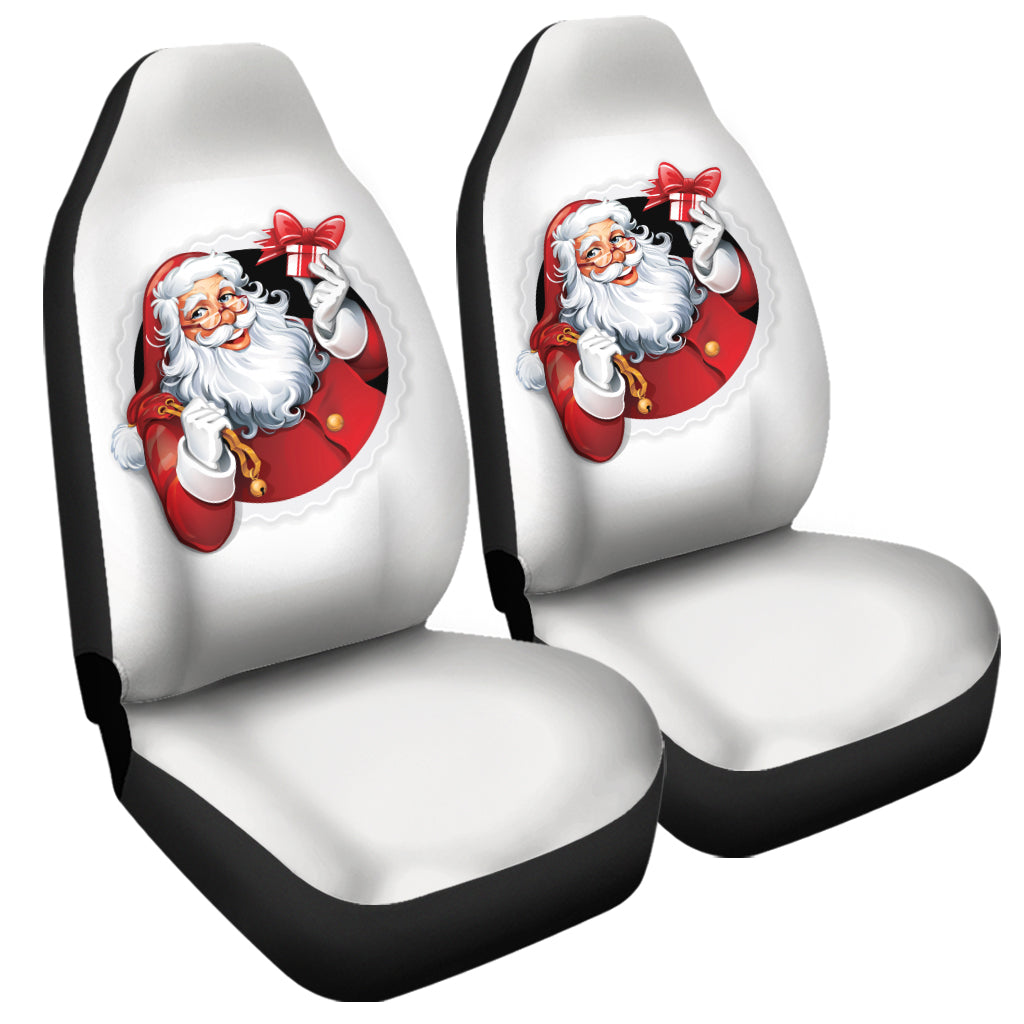 Cartoon Santa Claus Print Universal Fit Car Seat Covers