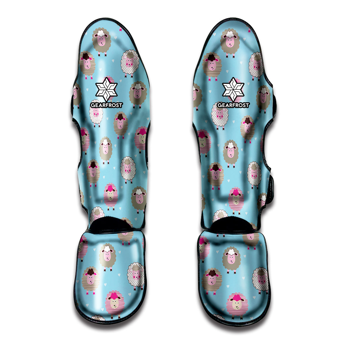 Cartoon Sheep Pattern Print Muay Thai Shin Guards