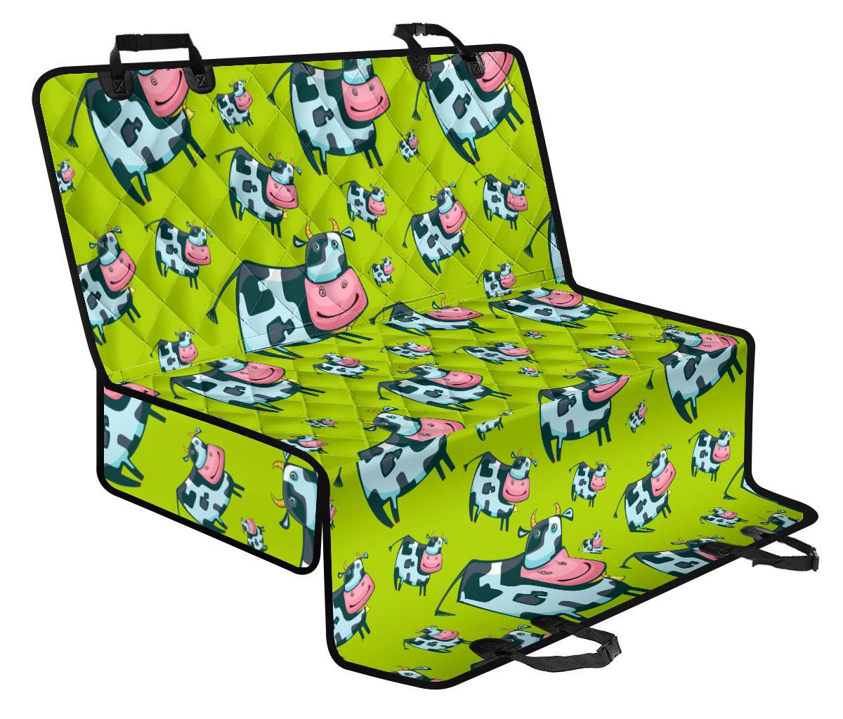 Cartoon Smiley Cow Pattern Print Pet Car Back Seat Cover