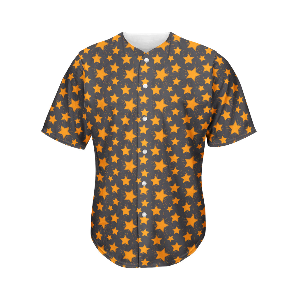 Cartoon Star Pattern Print Men's Baseball Jersey