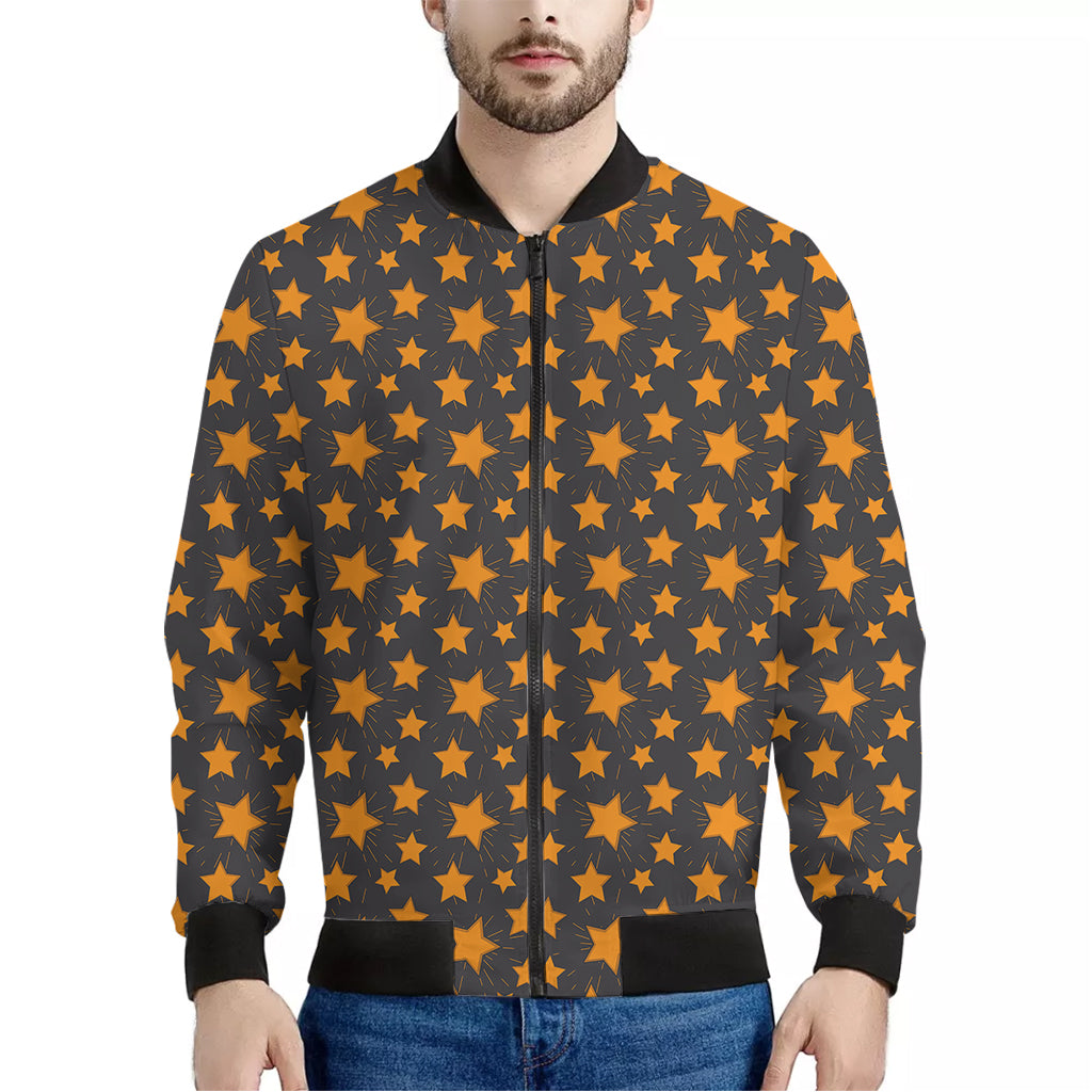 Cartoon Star Pattern Print Men's Bomber Jacket