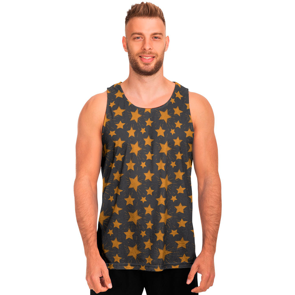 Cartoon Star Pattern Print Men's Tank Top