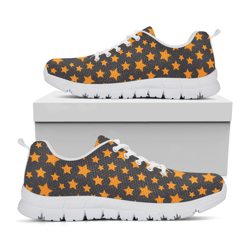 Cartoon Star Pattern Print White Sneakers