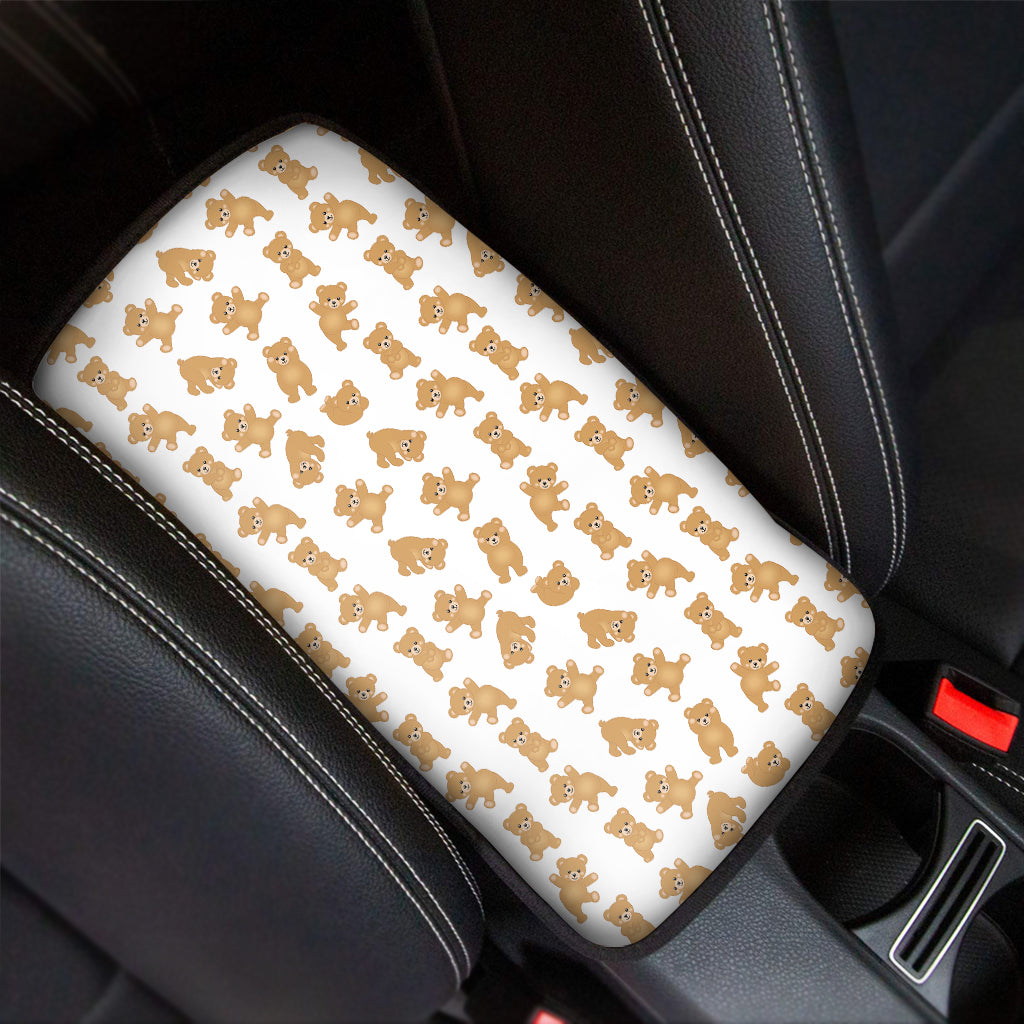 Cartoon Teddy Bear Pattern Print Car Center Console Cover