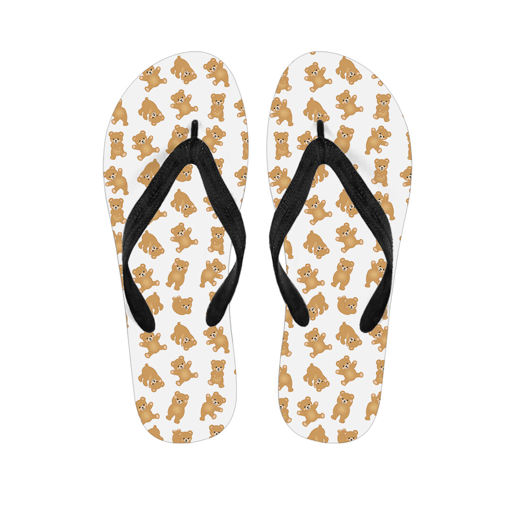 Cartoon Teddy Bear Pattern Print Flip Flops