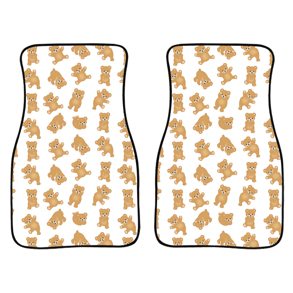 Cartoon Teddy Bear Pattern Print Front Car Floor Mats