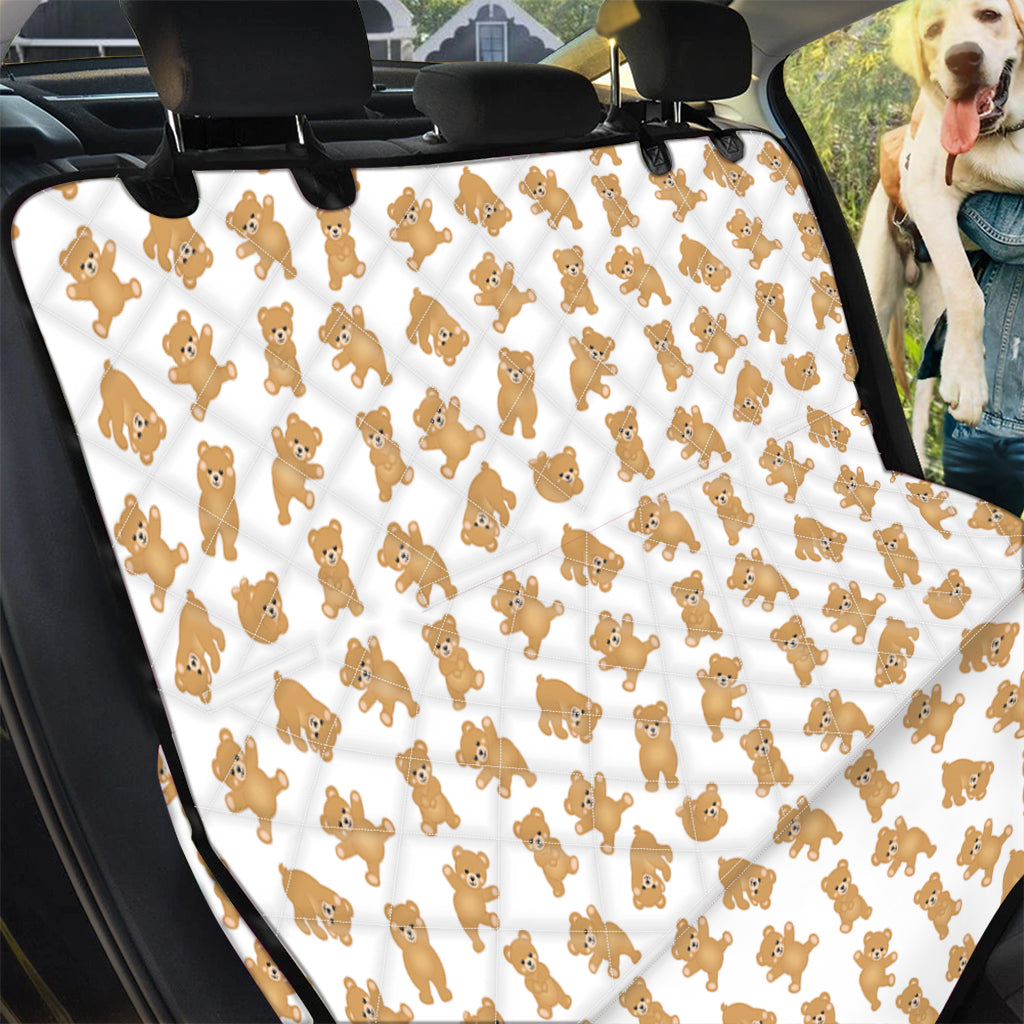 Cartoon Teddy Bear Pattern Print Pet Car Back Seat Cover