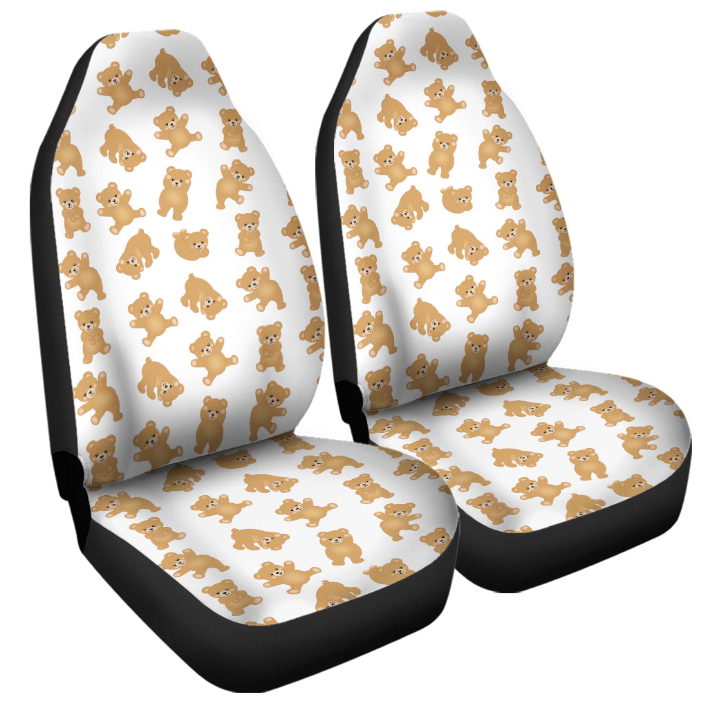 Cartoon Teddy Bear Pattern Print Universal Fit Car Seat Covers