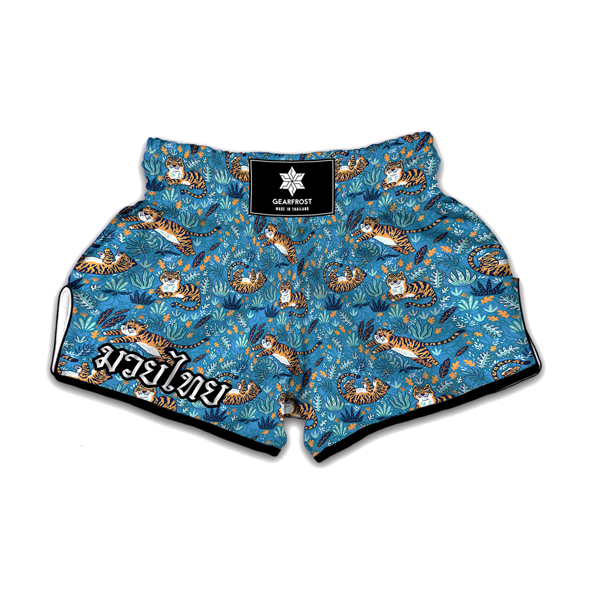 Cartoon Tiger Pattern Print Muay Thai Boxing Shorts