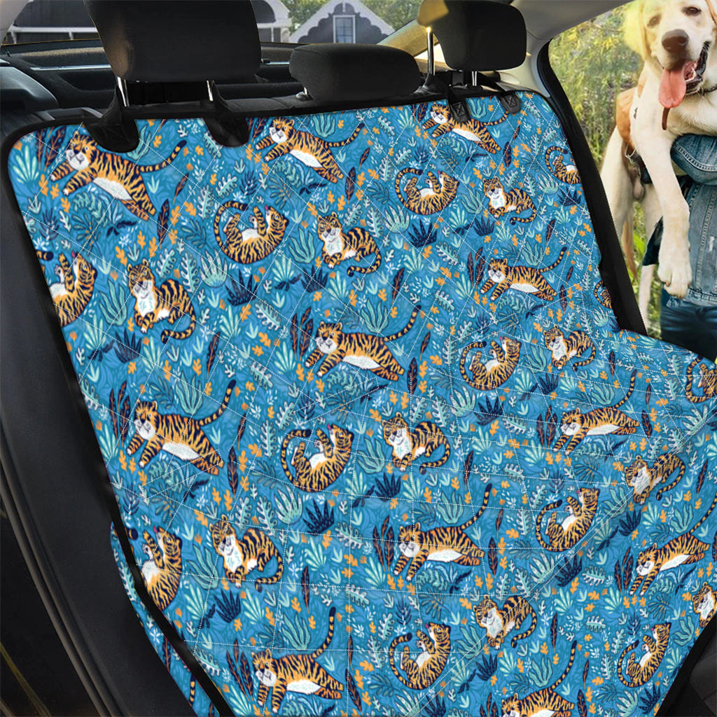 Cartoon Tiger Pattern Print Pet Car Back Seat Cover