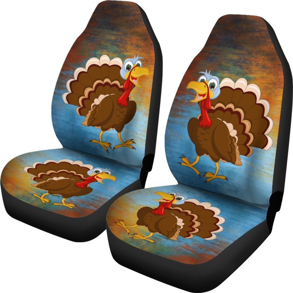 Cartoon Turkey Universal Fit Car Seat Covers