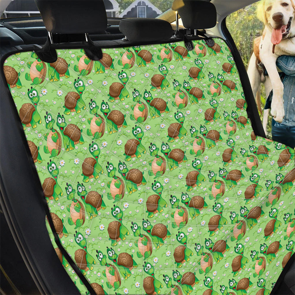 Cartoon Turtle Pattern Print Pet Car Back Seat Cover