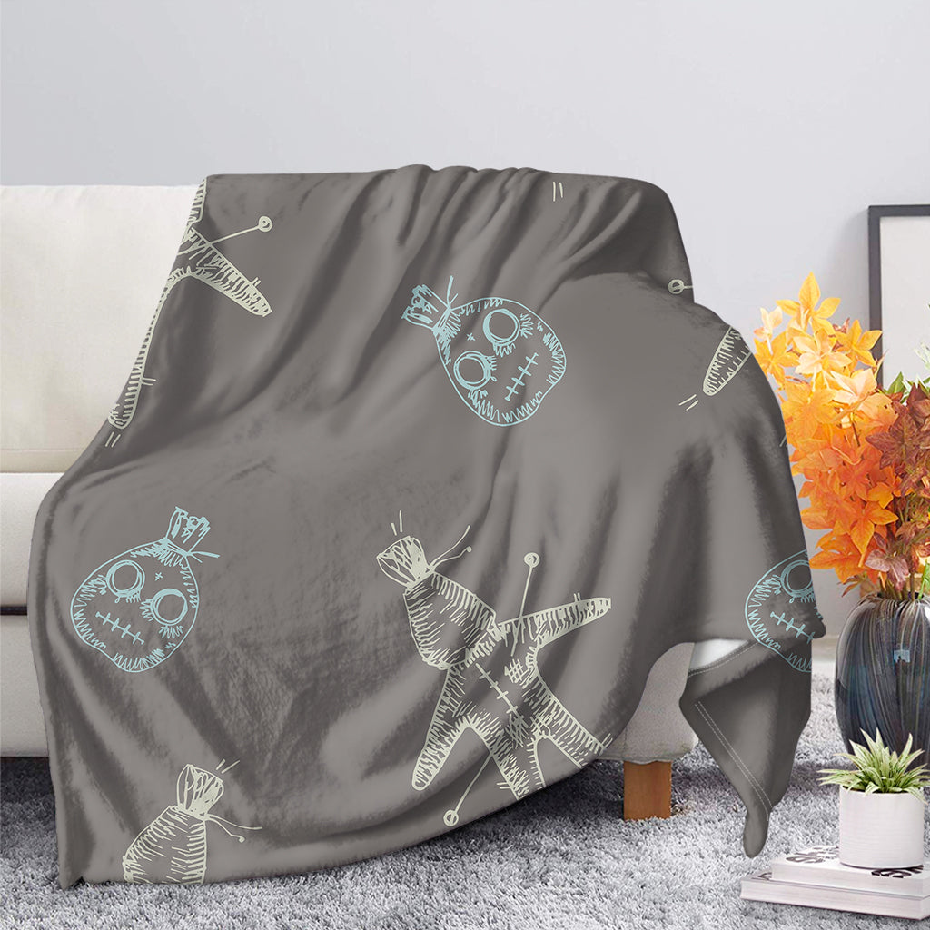 Cartoon Voodoo Doll Pattern Print Blanket