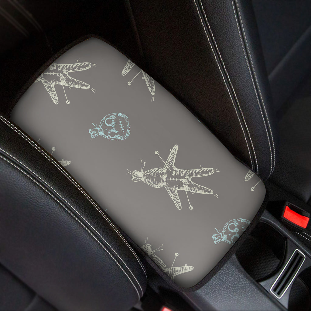 Cartoon Voodoo Doll Pattern Print Car Center Console Cover